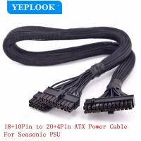 ราคา 18Pin+10Pin to 24Pin 20+4Pin Power Supply Cable Sleeved 60CM สําหรับ Seasonic FOCUS PLUS GOLD/PX/GX/SGX 1000W, 850W, 750W, 650W, 550W, 450W (40512485632)