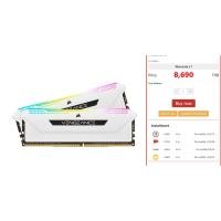 ราคา RAM DDR4 CORSAIR VENGEANCE RGB PRO (WHITE) 32GB (16x2) 3200 MHz (8966330637)