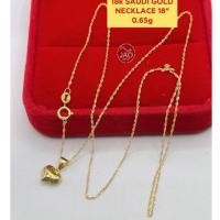 ราคา สร้อยคอทองคำซาอุดีอาระเบีย 18k พร้อมจี้รูปหัวใจ (56758119126)