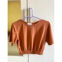 ราคา เสื้อยืดครอปสีอิฐเอวจั๊ม (27057608366)