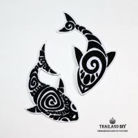ราคา ตัวรีดปลาฉลามคู่ ลาย ปลา ฉลาม Shark Tattoo Patch งานปัก ลายสัก DIY ตัวรีด wop ตกแต่งยีนส์ อาร์ม เท่ๆ ตัวรีดติดเสื้อผผ้า (5650036353)