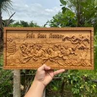 ราคา ม้ามงคลแกะสลัก ไม้สักแท้ ขนาด 20x42 CM (16488743051)