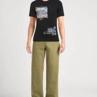 ราคา GUESSMens West Coast California Crew Neck T-Shirt Vintage Photo Print 100% Cotton Casual Streetwear Short Sleeve Top 0424 (40230351390)