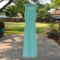 ราคา เดรสสาวอวบ ออกงาน สีเขียวมิ้นท์ เดรสยาวสาวอวบอัดพลีท มือ2 สภาพดีมากค่ะ (19708202056)