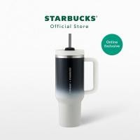 ราคา [พร้อมส่ง] Starbucks Stainless Steel ￼Stanley Gradient Black White Cold Cup 40oz. (24678993543)