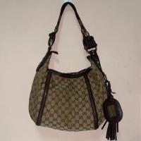 ราคา กระเป๋ามือสอง ของแท้ Gucci GG Canvas Techno Horsebit Medium Hobo Bag วินเทจ สภาพดี (26678427634)