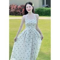 ราคา ชุดเดรสแฟชั่นผู้หญิงสําหรับออกนอกบ้าน, ผ้าไหมโฟมลายดอกไม้, ปกแขวนพร้อมหน้าอกบุนวม, กระโปรงซับใน, (54060620921)
