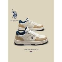 ราคา USPA อเมริกันโปโลสมาคมของแท้รองเท้าผู้ชายกีฬารองเท้าลําลองผู้ชายความสูงหนาSoledหนังแท้สี-Blockingรองเท้าผ้าใบ (51306977654)