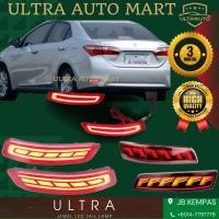 ราคา Toyota Corolla Altis 2014 ถึง 2018 LED ด้านหลัง Reflector ไฟกันชนไฟเบรคกระพริบไฟเลี้ยว (41824742928)