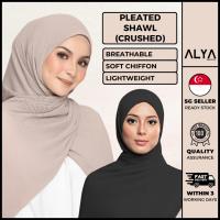 ราคา ผ้าคลุมไหล่บดอัดพลีท ( Alya Apparels / ผ้าชีฟองระบายอากาศ / ไร้เข็ม / ไร้เหล็ก / ตุง / ฮิญาบ ) (24686401372)