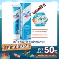 ราคา Denta mate ยาสีฟัน สมุนไพร เดนตาเมท 100g/40g แถมฟรีขนาด 6กรัม 2หลอด (16161384397)