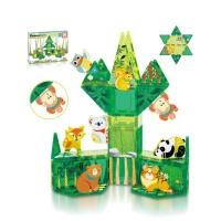 ราคา PicassoTiles 56 Pc Forest Animal Magnet Tile Building Blocks Toy Set (28713559844)