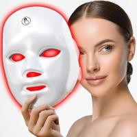 ราคา 7-1 สี Red Light Therapy สําหรับ Face,LED Facial Skin Care Mask,Red Light Mask for Face, LED Facial Mask Light,Salon หรือ Home,White (50911915642)