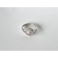 ราคา แหวนเงินแท้ ชุบทองคำขาว เพชร CZ สวิส (งานส่งนอก) ขนาดsize 57 (12749741929)