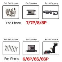 ราคา สายดิ้นกล้องด้านหน้าสำหรับ iPhone 6 6P 6S 7 7P 8 PLUS เปลี่ยนลำโพงหูพร้อมสกรูครบชุด (29827142704)