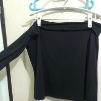 ราคา เสื้อสาวอวบมือ2 เสื้อเปิดไหล่สีดำ (4840600577)