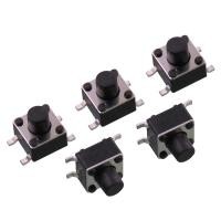 ราคา 100PCS Micro Electric Tactile Push Button Switch Momentary Tact SMD 4pin 4.5x4.5 Height 3.8/4.3/5/6/7mm (2289684003)