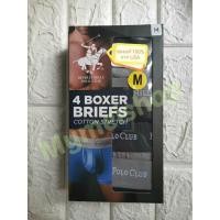 ราคา กางเกงใน Beverly Hills Polo Club ของแท้ USA Boxer Briefs Cotton Stretch M Pack 4 ตัว กางเกงใน Polo กางเกงในแบรนด์เนมแท้ (25746631097)