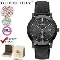 ราคา Burberry BU9906 The City Chronograph Men's Black Leather Watchนาฬิกาแฟชั่น (1942413560)