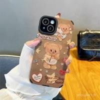 ราคา น่ารักการ์ตูนหมีเนยสําหรับ iphone 11 17 16 13 12 15 14 12pro 14pro 16plus 14PLUS X 7/8plus เคสโทรศัพท์ตุ๊กตาหนังกันกระแทกและป้องกันการตก 4S4B (51352963547)