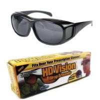 ราคา แว่นกันแดด HD Vision Wrap Around กลางวัน - สีดำ (29667263)