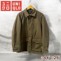 ราคา (มือสอง)Uniqlo casual puffer jacket สีเขียวขี้ม้า (53251463453)