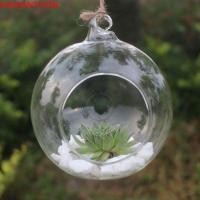 ราคา RADIANTSYNC แขวนผู้ถือทีไลท์, แก้ว Borosilicate โปร่งใสแขวนแจกันแก้ว, เชิงเทียนแก้ว Ball 6/8/10/12/15 ซม.แก้วใส Planter Garden (49761430655)