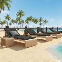 ราคา เตียงชายหาด เตียงอาบแดด วัสดุหวายเทียม Wicker casual lounge chair for beach (with cushion) (46605944509)