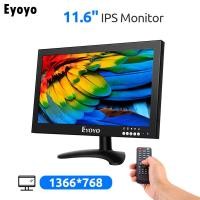ราคา Eyoyo 11.6 นิ้ว 1366x768 HDMI IPS Monitor โลหะหน้าจอ LED HDMI/VGA/AV/BNC อินพุตวิดีโอเสียงลําโพงในตัวพร้อมขายึดผนังและรีโมทคอนโทรลสําหรับ PC, กล้องวงจรปิด,Raspberry Pi (27327574148)