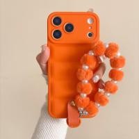 ราคา Soft Down JacketซิลิโคนสําหรับiPhone 17 Air 16E 16 15 14 13 12 11 Pro Max 15 Plusพร้อมFurryสายรัดข้อมือCove (47155401950)