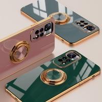 ราคา Xiaomi Redmi Note 11 11S Soft Phone Casing สําหรับ mi 11T 10 11 Pro Max Stand 360° แหวน กันกระแทก เคส ปิดบัง (27440731254)