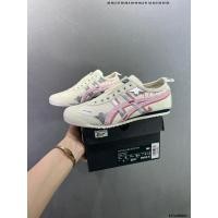 ราคา มาใหม่ล่าสุด Onitsuka Tiger Mexico 66 Slip-On Glitter Beige รองเท้าผ้าใบสีชมพูสําหรับผู้หญิง (46511206548)