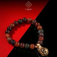 ราคา N05 ข้อมือหินไหม 5 สี ถุงทองนพเก้า 7M (24213374087)