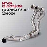 ราคา Slip on For YAMAHA MT09 FZ09 XSR900 2014-2020 Full Motorcycle Exhaust System Front Tube Link Pipe E (51854977540)