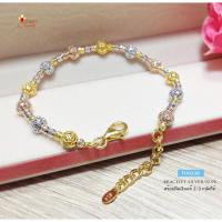 ราคา สร้อยข้อมือเงินแท้ 3 กษัตริย์ งานร้อยเม็ดเงิน ทอง นาค ฉลุลาย สลับเม็ดเงินตัดลาย TH0238 (1959141845)