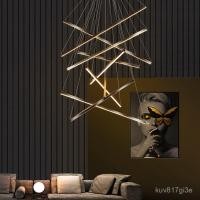 ราคา Duplex Staircase Chandelier Modern Minimalist Villa Open Ceiling Living Room Minimalist Creative Personality Long Strip (52350728501)