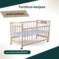 ราคา เตียงไม้เด็ก เตียงนอนทารก เตียงไม้พร้อมล้อ คอกเด็กไม้เหมาะสำหรับเด็กผู้ชายผู้หญิง (16095142204)