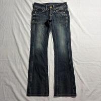 ราคา กางเกงยีนส์เอวต่ำ ทรงขาม้า Bootcut สียีนส์เข้ม ปักลายกระเป๋าหลัง แต่งแท็กหลัง ป้าย Brappers ญี่ปุ่น วินเทจ y2k (58109788720)