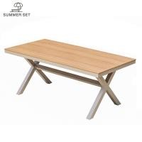 ราคา good.garden29 SUMMER SET โต๊ะสนามอลูมิเนียม รุ่น SORRENTO-150 ขนาด 90x150x75 ซม.สีไม้โอ๊ค ยอดขายอันดับ1 (50651067573)