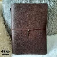 ราคา ฝาครอบหนังแท้ TRAVELERS NOTEBOOK (MIDORI LOOK A LIKE) - A5 - DARK BROWN TEXTURE (29481533801)