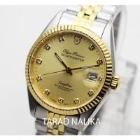 ราคา นาฬิกา Olym pianus sportmaster Automatic sapphire 89322AG-423 2K หน้าทอง ขอบหยัก size 40 มม. (54357554242)