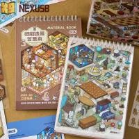 ราคา NEXUSBEAM สติกเกอร์ฉากหนังสือ, Dream Town 4.0 Series ภูมิทัศน์สติกเกอร์ฉากขนาดเล็ก,สติกเกอร์ PET กระดาษซ้อน House Decal 3D Cabin Cottages เงียบหนังสือของเล่นเด็ก (51861735383)