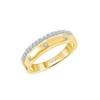 ราคา PRIMA แหวนประดับเพชร ตัวเรือน 9K สี Yellow Gold D-Line Collection รหัสสินค้า 991R5378-01 (57161841247)