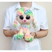 ราคา ตุ๊กตาสุนัขพุดเดิ้ลทีวาย เท้า ก้นถ่วง ตาโตสะท้อนแสง ty Rainbow the Poodle Glitter Eyes ขนาด 10 นิ้ว (18466833415)