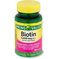 ราคา Spring Valley - Biotin 5000 mcg ซุปเปอร์โพแทสเซียม 120 ซอฟท์เจล (46861149878)