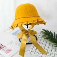 ราคา หมวกบักเก็ตสีเหลือง มีสายรัดคาง น่ารัก (2412081530)