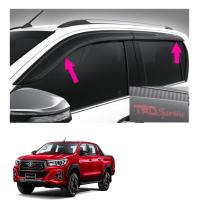 ราคา กันสาดข้าง กันสาดประตู สีดำ 4 ชิ้น ของแท้ สำหรับ โตโยต้า Toyota ไฮลักซ์ Hilux รีโว่ Revo ร็อคโค่ Rocco ปี 15 2019 (4644393630)