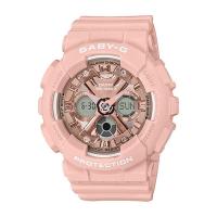 ราคา Casio Baby-G นาฬิกาข้อมือผู้หญิง สายเรซิ่น รุ่น BA-130,BA-130-4A - สีชมพู (2374440071)