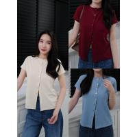 ราคา เสื้อผ่าหน้า แขนเต๋อ ผ้าร่อง(กระดุมเล็ก)พื้น (41661855670)
