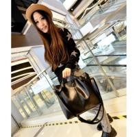 ราคา ส่งฟรีกระเป๋าสะพายข้างผู้หญิง หนัง PU (253947247)